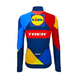 SANTINI Cycling winter long sleeve jersey - LIDL TREK 2024 - yellow/red/blue