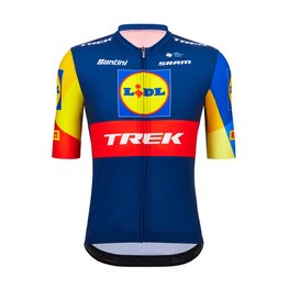SANTINI Cycling short sleeve jersey - LIDL TREK 2024 - blue