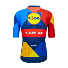 SANTINI Cycling short sleeve jersey - LIDL TREK 2024 - blue