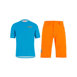 SANTINI Cycling MTB set - SASSO MTB - turquoise/orange