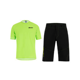 SANTINI Cycling MTB set - SASSO MTB  - green/black