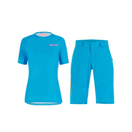 SANTINI Cycling MTB set - SASSO MTB LADY - turquoise