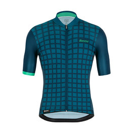 SANTINI Cycling short sleeve jersey - MITO GRIDO - blue