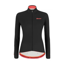 SANTINI Cycling winter long sleeve jersey - SANTINI COLORE LADY - black