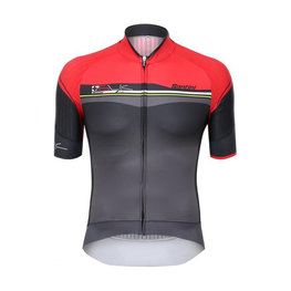 SANTINI Cycling short sleeve jersey - SLEEK PLUS - black/red