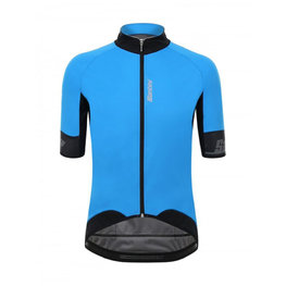 SANTINI Cycling short sleeve jersey - BETA 2 MULTI-WEATHER - black/blue