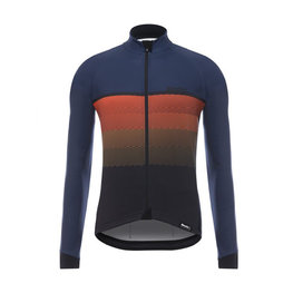 SANTINI Cycling winter long sleeve jersey - EPIC WINTER - orange/blue
