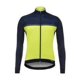 SANTINI Cycling windproof jacket - WIND - black/yellow