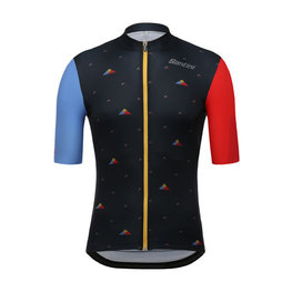 SANTINI Cycling short sleeve jersey - LA VUELTA 2018 - blue/black/red