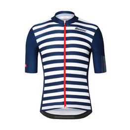 SANTINI Cycling short sleeve jersey - LA VUELTA 2018 - white/blue