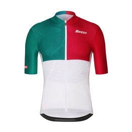 SANTINI Cycling short sleeve jersey - LA VUELTA 2018 - white/blue/red