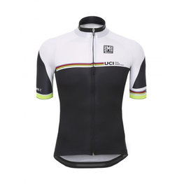 SANTINI Cycling short sleeve jersey - UCI RAINBOW 2016 - rainbow/black/white