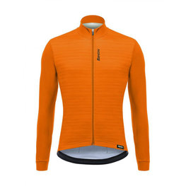SANTINI Cycling winter long sleeve jersey - CLASSE WNT - orange