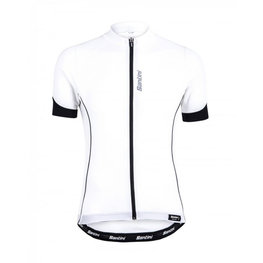 SANTINI Cycling short sleeve jersey - ORA - black/white
