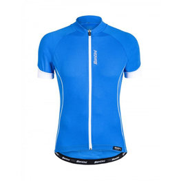 SANTINI Cycling short sleeve jersey - ORA - white/blue