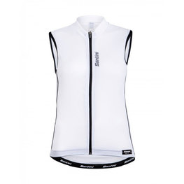 SANTINI Cycling sleeveless jersey - ORA LADY - white/black