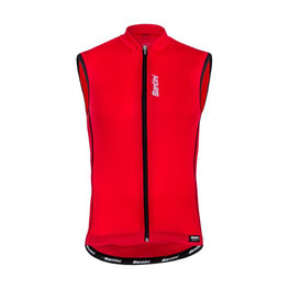 SANTINI Cycling sleeveless jersey - ORA LADY - black/red