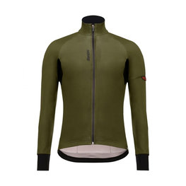 SANTINI Cycling windproof jacket - BETA RAIN - green/black
