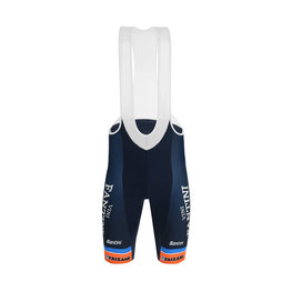 SANTINI Cycling bib shorts - NIPPO FANTINI 2019 - orange/blue