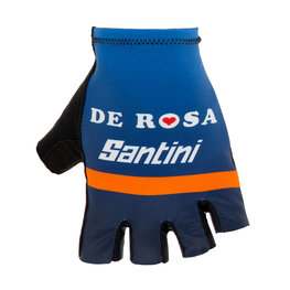 SANTINI Cycling fingerless gloves - DE ROSA 2019 - blue