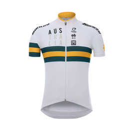 SANTINI Cycling short sleeve jersey - AUSTRALIA 2019 - white/green/yellow