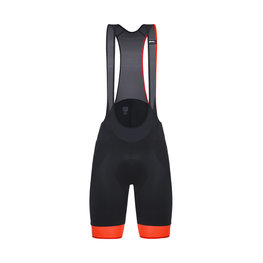 SANTINI Cycling bib shorts - SCATTO - orange/black