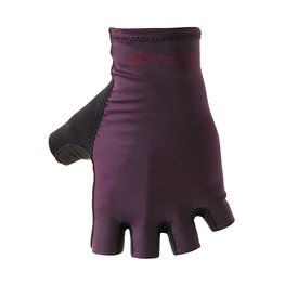 SANTINI Cycling fingerless gloves - REDUX  - bordeaux