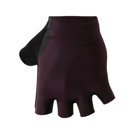 SANTINI Cycling fingerless gloves - SOFFIO - black/bordeaux