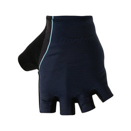 SANTINI Cycling fingerless gloves - SOFFIO - blue/black