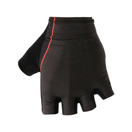 SANTINI Cycling fingerless gloves - SOFFIO - green/black