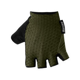 SANTINI Cycling fingerless gloves - TONO - green