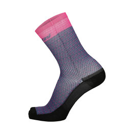 SANTINI Cyclingclassic socks - RITMO - blue/pink/black