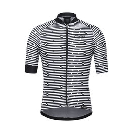 SANTINI Cycling short sleeve jersey - SOFFIO  - black/white