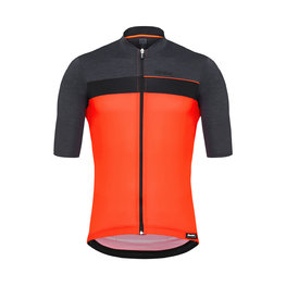 SANTINI Cycling short sleeve jersey - STILE  - black/orange