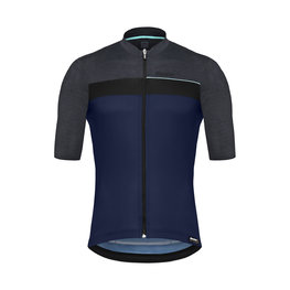 SANTINI Cycling short sleeve jersey - STILE  - blue/black