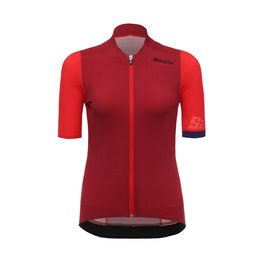 SANTINI Cycling short sleeve jersey - GENIO LADY - red/orange