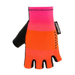 SANTINI Cycling fingerless gloves - REDUX FORTUNA AERO - orange/pink