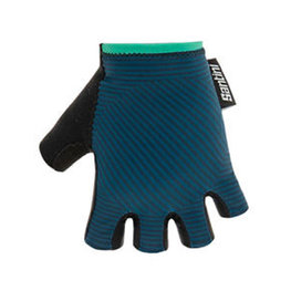 SANTINI Cycling fingerless gloves - MILLE - blue/green