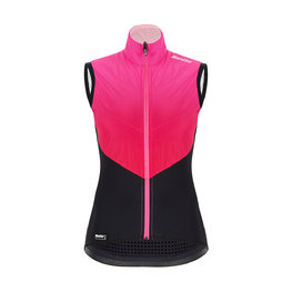 SANTINI Cycling gilet - REDUX GENIO LADY - black/pink