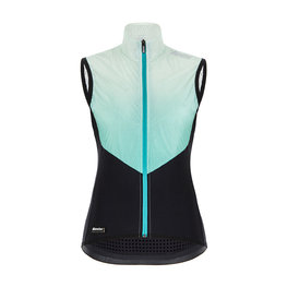 SANTINI Cycling gilet - REDUX GENIO LADY - light blue/black