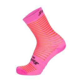 SANTINI Cyclingclassic socks - MILLE - pink/orange