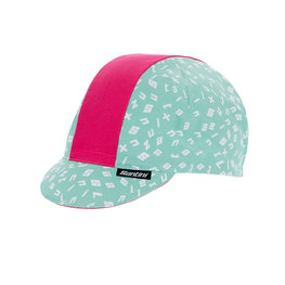 SANTINI Cycling hat - GIADA HIP - pink/turquoise