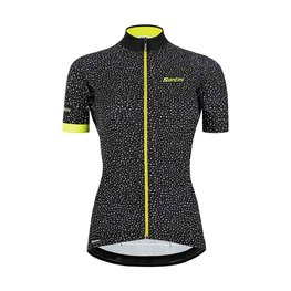 SANTINI Cycling short sleeve jersey - GIADA HIP LADY - yellow/black
