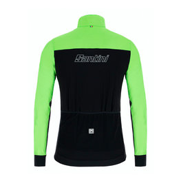 SANTINI Cycling windproof jacket - REDUX VIGOR - green/black