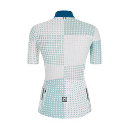 SANTINI Cycling short sleeve jersey - TONO SFERA LADY - white/blue