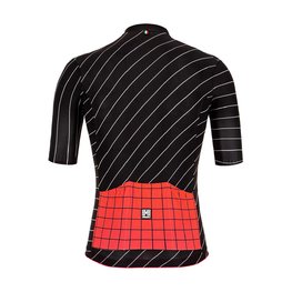 SANTINI Cycling short sleeve jersey - SLEEK DINAMO - black/red