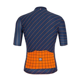 SANTINI Cycling short sleeve jersey - SLEEK DINAMO - orange/blue