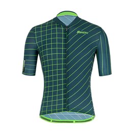 SANTINI Cycling short sleeve jersey - SLEEK DINAMO - green
