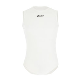 SANTINI Cycling sleeve less t-shirt - PIUMA - white