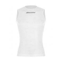 SANTINI Cycling sleeve less t-shirt - RETE - white